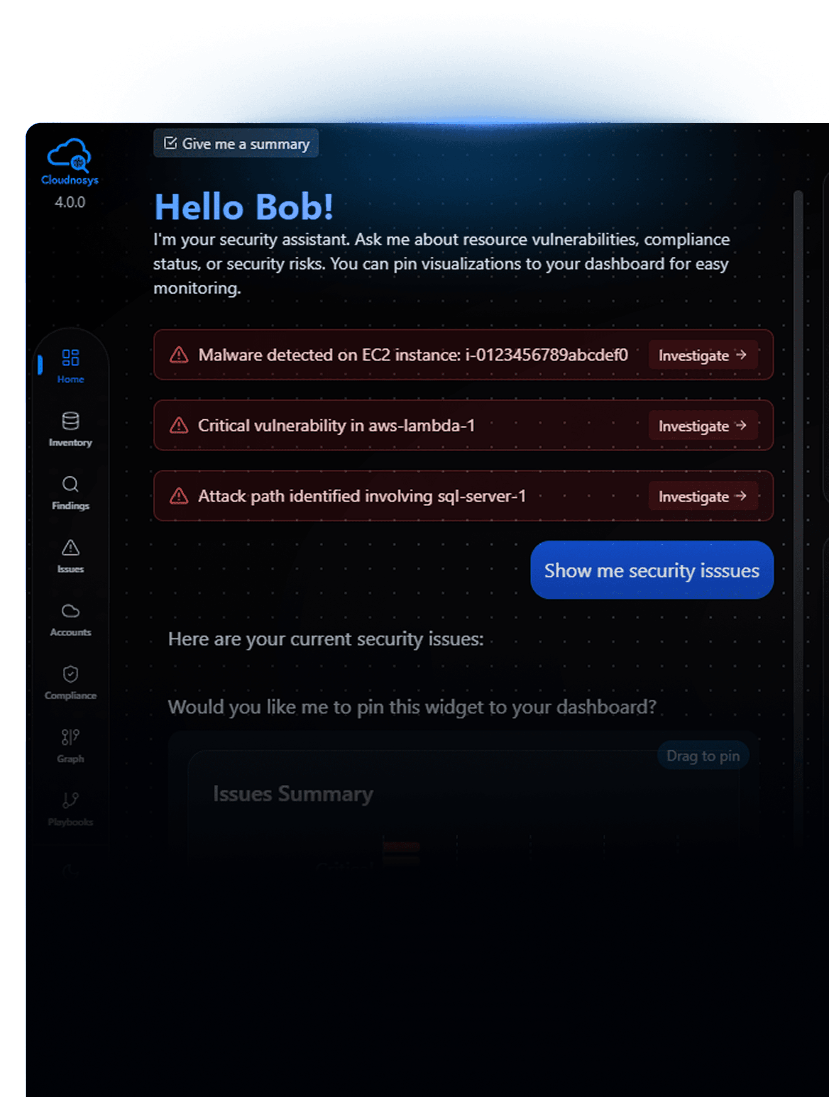 Cloudnosys Security Assistant - Slide 2